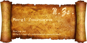 Mergl Zsuzsanna névjegykártya